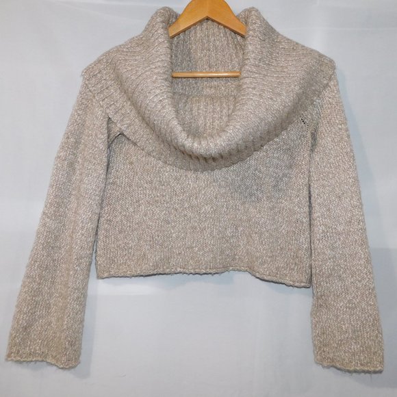 Aerie XS Cowl Neck off the Shoulder Crop Sweater - Picture 5 of 7
